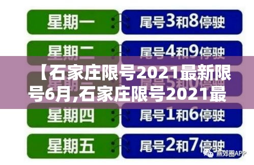 【石家庄限号2021最新限号6月,石家庄限号2021最新限号时间4月份】