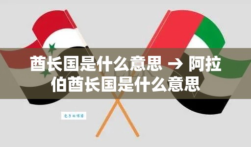酋长国是什么意思 → 阿拉伯酋长国是什么意思