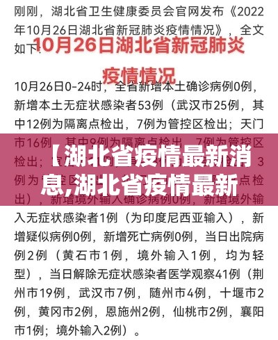 【湖北省疫情最新消息,湖北省疫情最新情况通报】